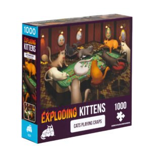 Puzle Exploding Kittens 1000 piezas: Cats playing Craps (rompe cabezas)