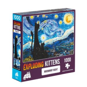 Puzle Exploding Kittens 1000 piezas Mrowwwy Night (rompe cabezas)