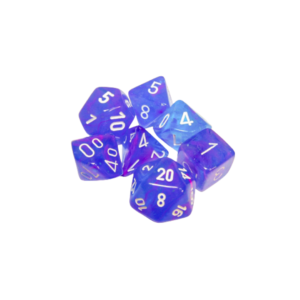 Chessex Nebula Aura/white Luminary 7-Die Set