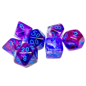 Chessex Nebula Nocturnal/blue Luminary 7-Die Set