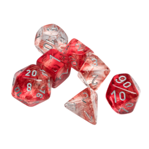 Chessex Nebula Red/silver Luminary 7-Die Set